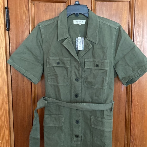 NWT Madewell Olive Toe-waist Utility Jumpsuit - Picture 6 of 7